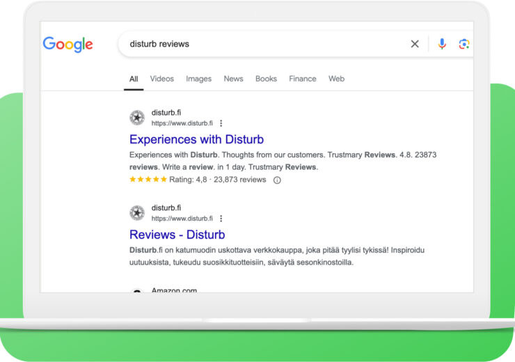 Disturb: Over 23000 Star Reviews Build Trust for Online Store